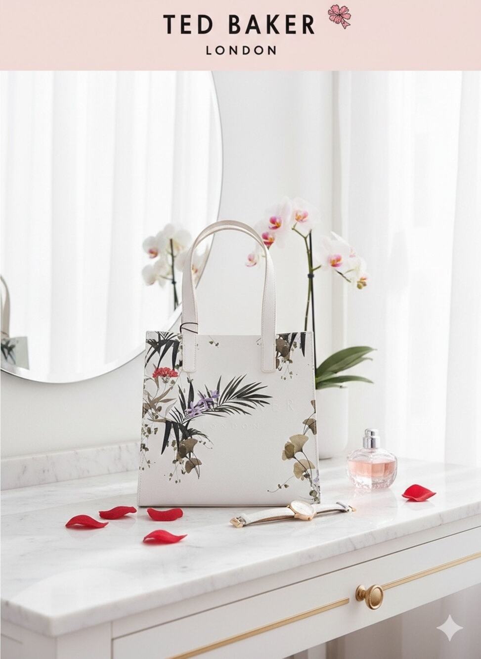NWT Ted Baker London "The Icon" Small Floral Tote